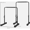 Koduva Reguliuojama dip stotis, 80-105 cm, plienas, juoda, iki 120 kg