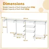 Koduva Reguliuojama metalinė lentynų sistema 122-244cm balta RTJZ10353WH