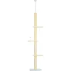 Koduva Reguliuojamas draskyklės stulpas, geltona / balta / mėlyna, 47 x 34 x 220-260 cm