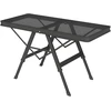 Koduva Reguliuojamas stovyklavimo stalas, sulankstomas, metalinis grotelių stalviršis, juodas, 90 x 40,5 x 48-58 cm