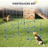 Koduva Reguliuojamas šunų agility rinkinys, 4 dalių, mėlynas, 99 x 65 x 94 cm