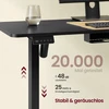 Songmics Reguliuojamo aukščio L formos rašomasis stalas, 160 x 140 cm, su lizdais, juodas