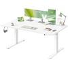 Koduva Reguliuojamo aukščio rašomasis stalas, 160 x 80 cm, USB-C, atminties funkcija, matinė balta
