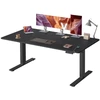 Koduva Reguliuojamo aukščio rašomasis stalas, 160 x 80 cm, su USB-C jungtimi, juodas