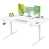 Koduva Reguliuojamo aukščio rašomasis stalas, 140 x 80 cm, matinis baltas, su USB-C