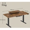 Koduva Reguliuojamo aukščio rašomasis stalas 140 x 70 cm, su monitoriaus stovu, stalčiumi
