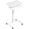 Koduva Reguliuojamo aukščio riedantis sit-stand stalas, baltas, 65 x 60 x 71-107 cm