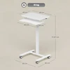 Koduva Reguliuojamo aukščio riedantis sit-stand stalas, baltas, 65 x 60 x 71-107 cm