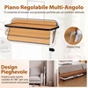 Promotion Reguliuojamo aukščio staliukas prie lovos su ratukais, baltas, 80 x 39 x 73-93 cm