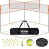 VEVOR Reguliuojamo aukščio tinklinio ir badmintono tinklo rinkinys JH-205, oranžinis, su nešiojimo krepšiu