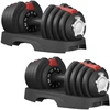 Koduva Reguliuojamų hantelių rinkinys, 2 vnt., 11-in-1, juodai raudonas, 2 x 12,5kg