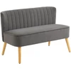 Koduva Retro dizaino 2 vietų sofa, tamsiai pilka, 117 x 56,5 x 77 cm