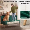 Koduva Retro dizaino 2 vietų sofa, tamsiai žalia, 117 x 56,5 x 77 cm