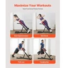 VEVOR Romėniška hiperextension treniruočių kėdė SJ1015, juoda / raudona, 136 kg