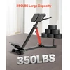 VEVOR Romėniškas suolas hiperextensions pratimams 5030, anglinis plienas, juoda/raudona, iki 158 kg