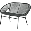 Fotelis Koduva Rotango sodo sofa, juoda, 132 x 72 x 83 cm