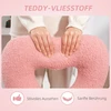 Koduva Rožinė biuro kėdė su širdelės formos atlošu, Teddy fleece, 78-88 cm