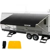 VEVOR RV markizės audinys, 524 x 240 cm, vinilas, PVC, anglies pilkumo perėjimas