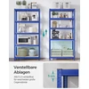 Songmics Sandėliavimo lentynos, 2 vnt., 180 x 90 x 40 cm, mėlynos, plienas ir MDF, 5 reguliuojamos lentynos
