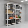 Koduva Sandėliavimo lentynos, 2 vnt. rinkinys, 200 x 100 x 50 cm, plienas ir MDF, sidabrinė