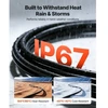 Koduva Saulės modulių ilginimo kabelis VEVOR, 19,9 m + 19,9 m, 10 AWG (6 mm²), juodas / raudonas