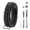 VEVOR Sekcinis vamzdžių valymo trosas su 7 pjaustytuvais, 20,1 m x 16 mm, vamzdžiams 20-100 mm