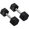 Koduva Šešiakampių hantelių rinkinys, 2 vnt., 2 x 4kg, juodi, metalas / guma