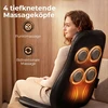 Fotelis Koduva Shiatsu nugaros masažuoklis su šiluma, 3 lygių vibracija, juodas, 105 x 45 x 10 cm