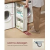 Songmics Siauras mobilus vežimėlis su 4 lentynomis, rankena, 15 x 43,2 x 86,5 cm, balta/ruda