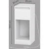 Songmics Siauras naktinis staliukas su LED apšvietimu, stalčiumi ir USB jungtimis, 30 x 25 x 59,5 cm