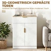 Koduva Sideboard su stalčiumi ir reguliuojama lentyna, baltas, 60 x 32 x 82 cm