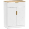 Koduva Sideboard su stalčiumi ir reguliuojama lentyna, baltas, 60 x 32 x 82 cm