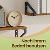 Songmics Sieninė lentyna, 2 vnt. komplektas, 40 cm, medžio drožlių plokštė ir plienas, ruda-juoda