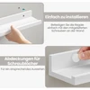 Songmics Sieninė lentyna, 3 vnt. komplektas, 38 x 10 cm, balta, iš MDF