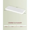 Koduva Sieninė lentyna, sniego baltumo, iš MDF ir plieno, 20 x 60 x 3,8 cm, iki 10 kg