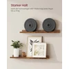 Songmics Sieninės lentynos, 2 vnt., 60 x 10 cm, MDF, vintage rudos
