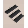 Songmics Sieninės lentynos, 3 vnt. rinkinys, juodos, plieninės, 30–40 cm