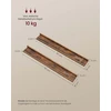 Songmics Sieninės lentynos, 3 vnt. rinkinys, 80 cm, MDF, vintažinės rudos spalvos