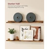 Songmics Sieninės lentynos, 3 vnt. rinkinys, 80 cm, MDF, vintažinės rudos spalvos