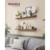 Songmics Sieninės lentynos, 3 vnt. rinkinys, 80 cm, MDF, vintažinės rudos spalvos