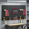 Koduva Sieninis skylių panelių organizavimo rinkinys, 60 x 40 cm, 28 vnt., juodas/raudonas