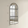 Koduva Sieninis veidrodis, lango formos, 3 dalių, metalinis rėmas, 76 x 53 cm, juodas