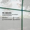 Koduva Šiltnamis, nešiojamas augalų namelis su plieniniu rėmu ir plastiko danga, baltas