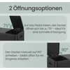 Songmics Šiukšliadėžė su 3 skyriais, 3 x 18 l, juoda, plienas ir PP plastikas, 62 x 35,3 x 54 cm