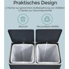 Koduva Šiukšliadėžė su pedalu, 2 x 30 l, 2 skyriai, plienas ir plastikas, 59 x 36,5 x 65,2 cm