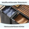 Koduva Skalbinių krepšys su 2 skyriais ir lentyna, 2 x 46 l, 73 x 33 x 72 cm, rudas-pilkas