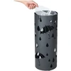 Songmics Skėčių stovas, antracito spalvos, metalinis, su išimamu vandens padėklu ir 4 kabliukais, 49 x Ø 19,5 cm