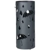 Songmics Skėčių stovas, antracito spalvos, metalinis, su išimamu vandens padėklu ir 4 kabliukais, 49 x Ø 19,5 cm