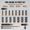 VEVOR Smūginių galvučių rinkinys XL3066, 18 dalių, 8-22 mm, CR-V legiruotas plienas