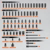 VEVOR Smūginių galvučių rinkinys XL3069, 130 dalių, 9,5 mm ir 12,7 mm pavarai, Cr-Mo lydinio plienas, su dėklu